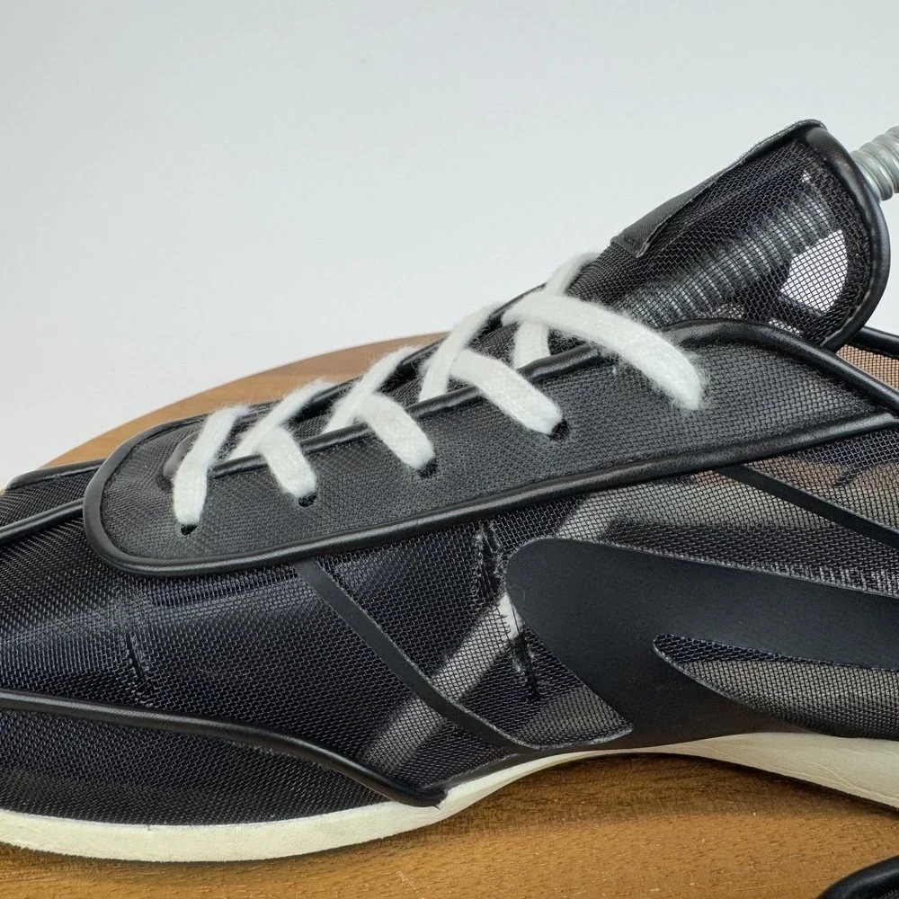 Womens Rag & Bone Mesh Retro Runner Sheer Black Casual Sneakers Shoes Size EU 37